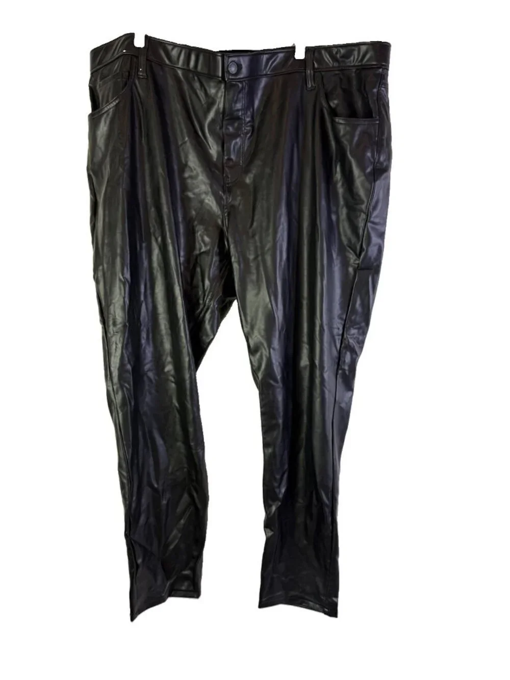 New Abercrombie & Fitch Curve Love The Skinny High Rise Faux Leather Pants